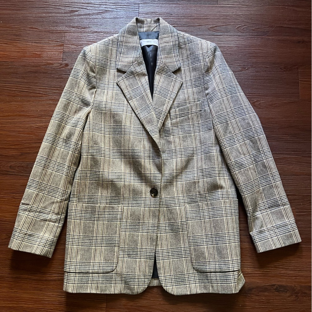 ASOS Tan and Black Blazer Tailored Fit Suit Jacket